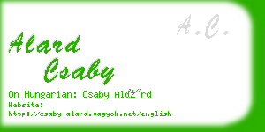 alard csaby business card